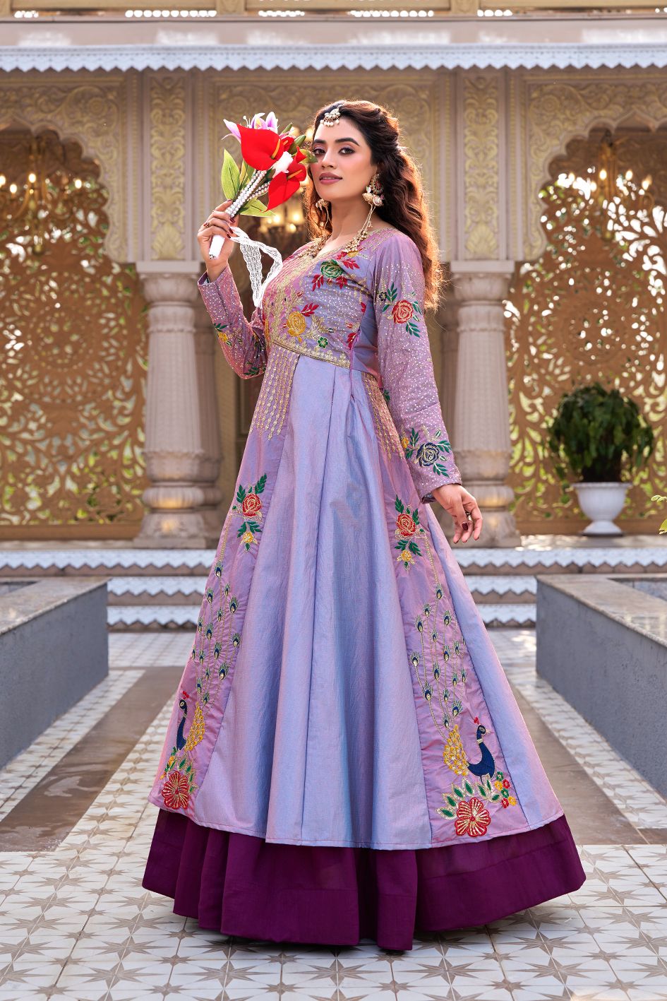 Peacock Embroidered Lehenga Choli