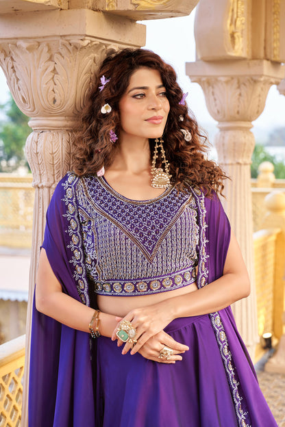 Wedding Special Pure Rangoli Silk Lehenga Choli Set with 9 Meter Flair & Shrug Dupatta