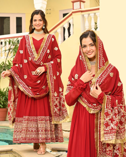 Designer Embroidered Gown Set
