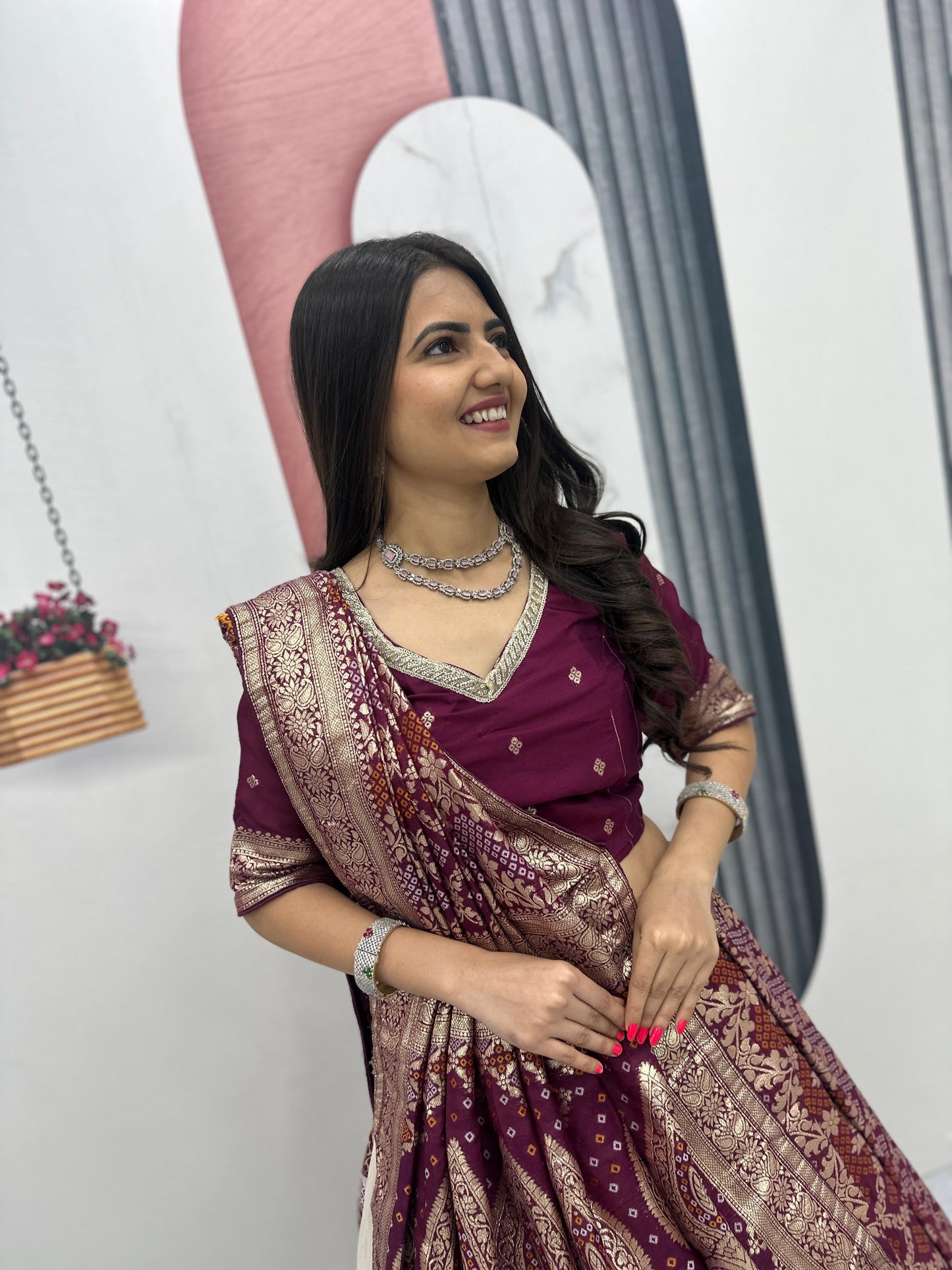 Wedding Special Jacquard Silk Lehenga & Saree Set With Rich Zari Work