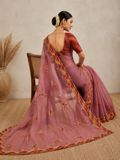 Cotton Kota Doriya Saree with Kacchi Gotapatti Work & Butta | Designer Saree