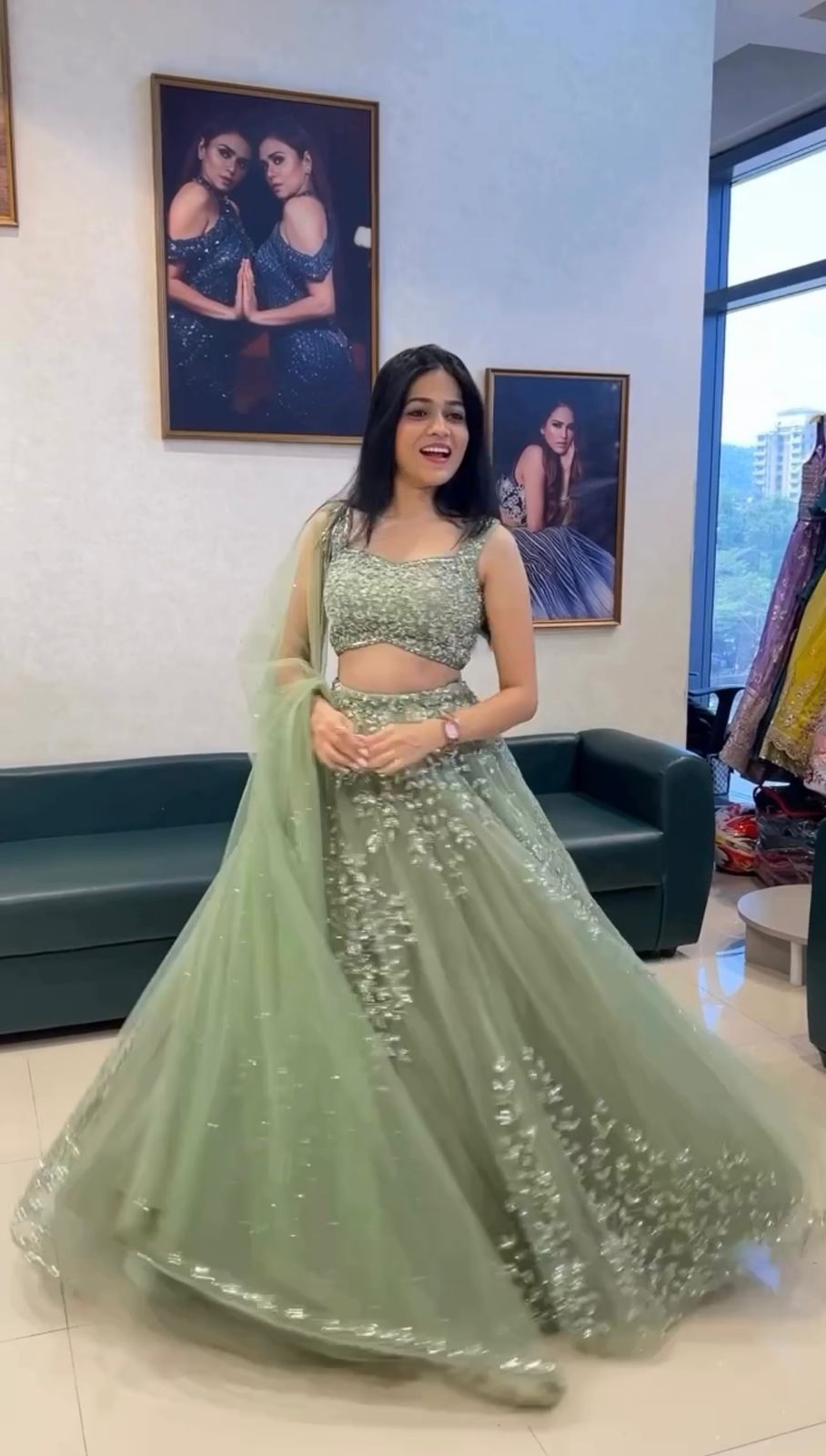Heavy Butterfly Net Designer Lehenga Choli