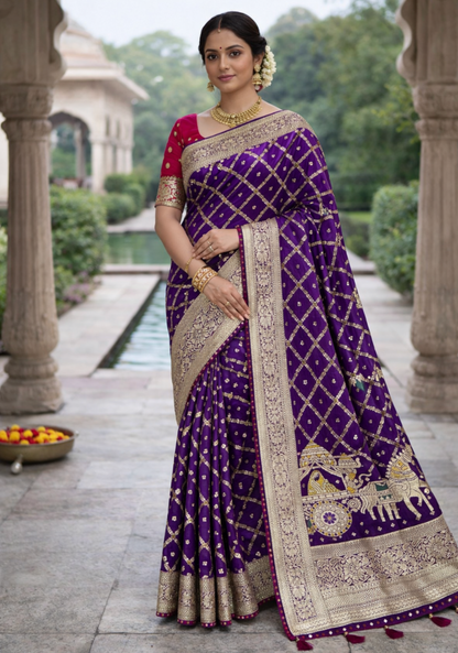 Royal Dolla Silk Saree with Meena & Zari Weaving – Traditional Wedding Collection