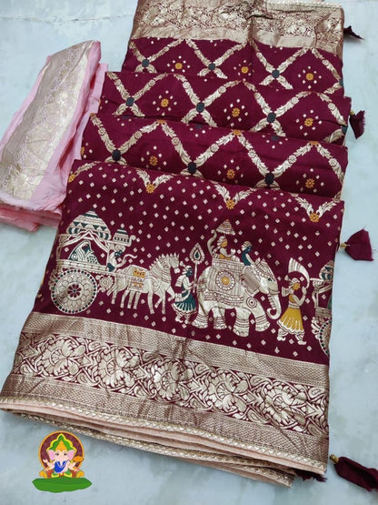 Royal Dolla Silk Saree with Meena & Zari Weaving – Traditional Wedding Collection