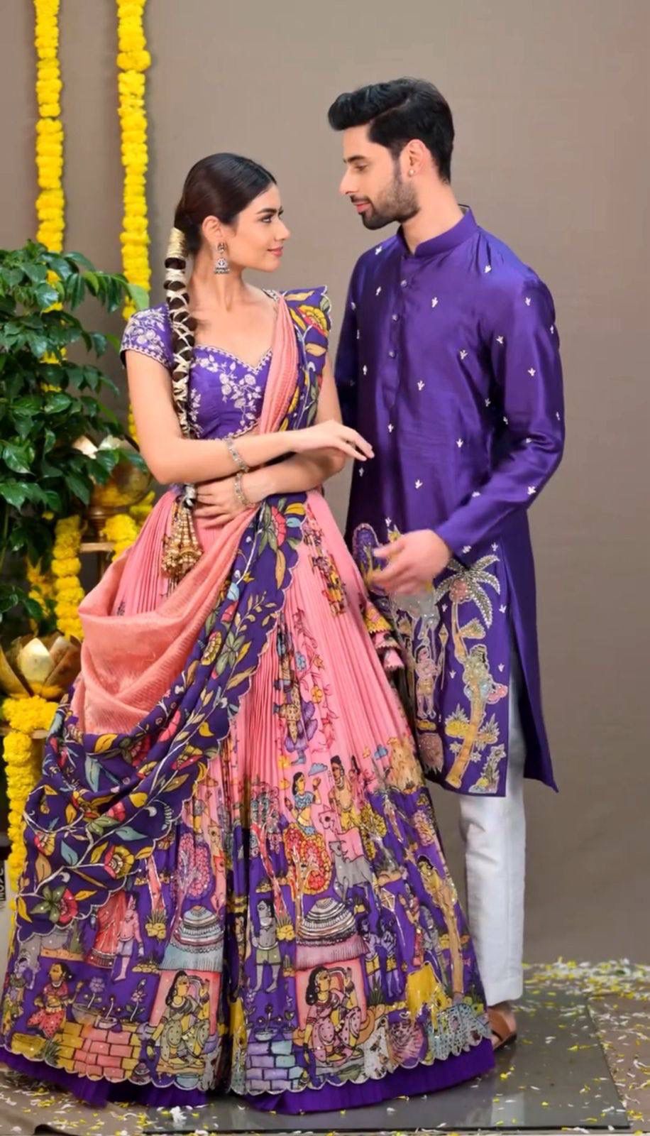 Kalamkari Print Cotton Lehenga Choli