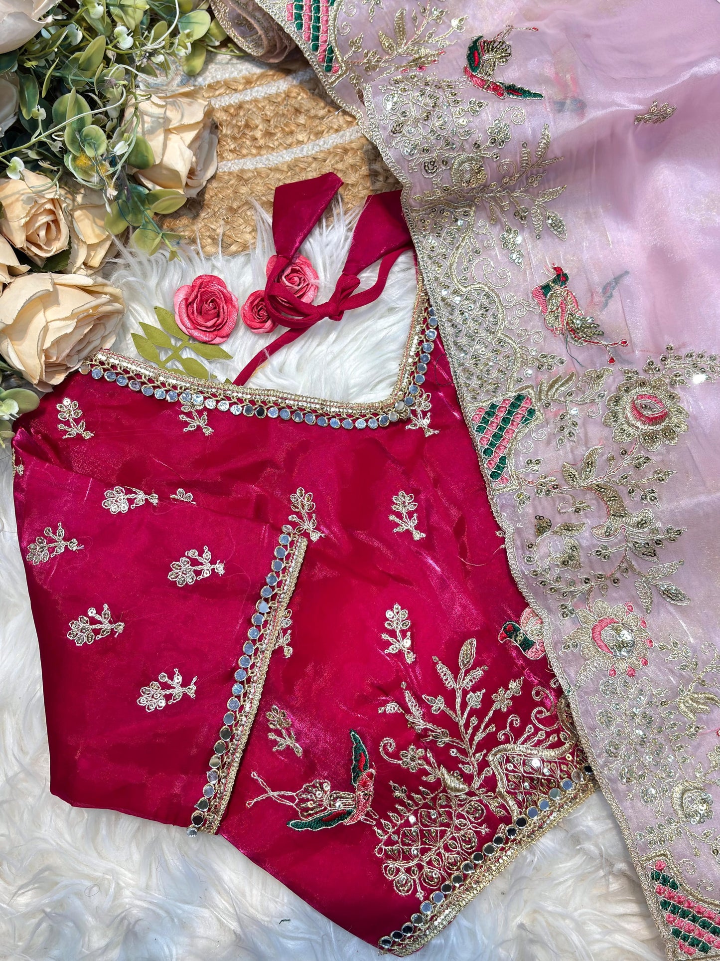 Zimmy Choo Silk Embroidery Saree with Heavy Border