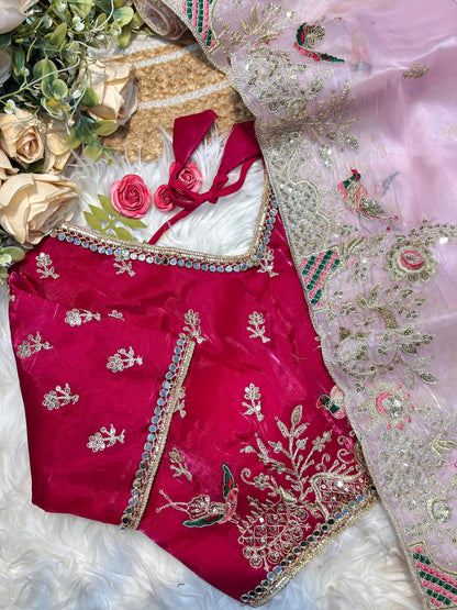 Zimmy Choo Silk Embroidery Saree with Heavy Border