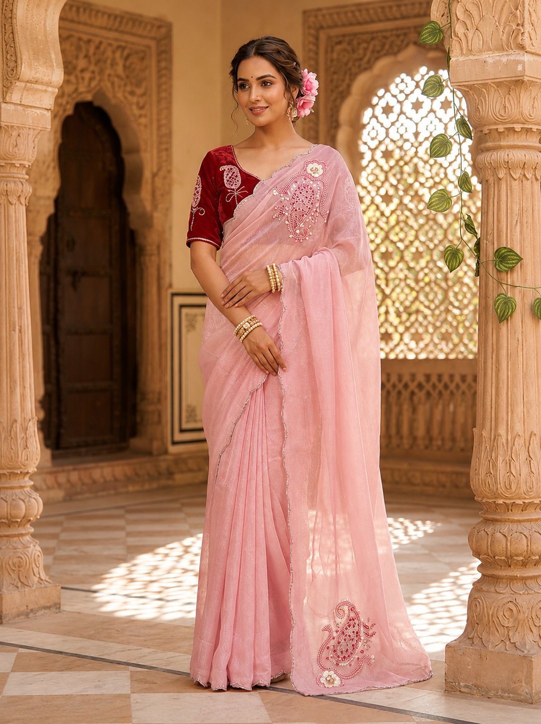 Maharani – Pure Shimmer Silk Saree