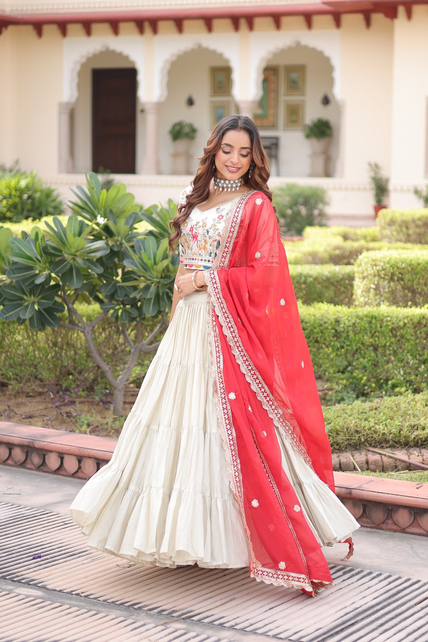 Premium Cosmos Silk Heavy Flair Lehenga Choli With Designer Dupatta (12 Meter Flair)
