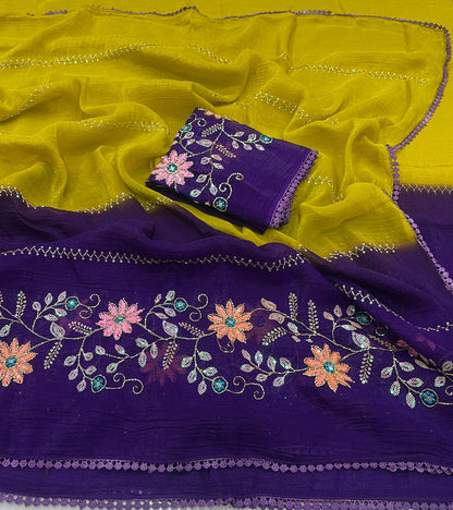 New Arrival Crunchy Pedding Embroidery Saree Collection