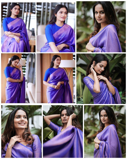Purple Silk Saree