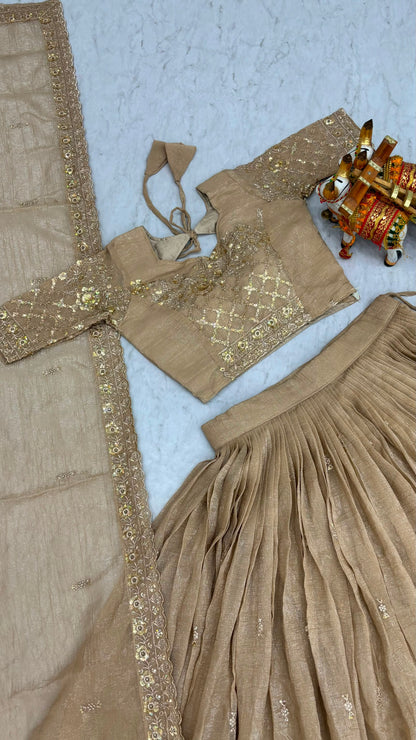 Women's Embroidered Wedding Lehenga Choli Set