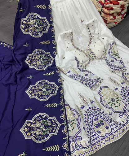 Vichitra Silk Embroidered Lehenga Choli