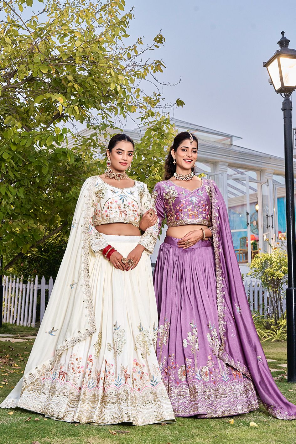 Wedding Embroidered Vichitra Silk Lehenga Choli Set