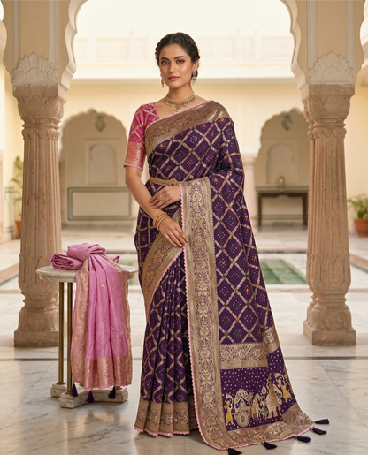 Royal Dolla Silk Saree with Meena & Zari Weaving – Traditional Wedding Collection