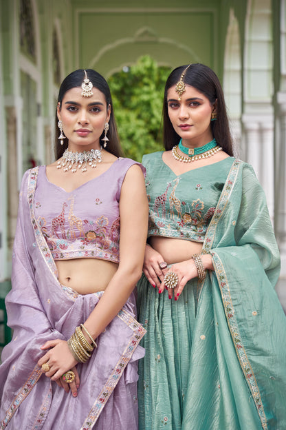 Gold Crush Embroidered Lehenga Set
