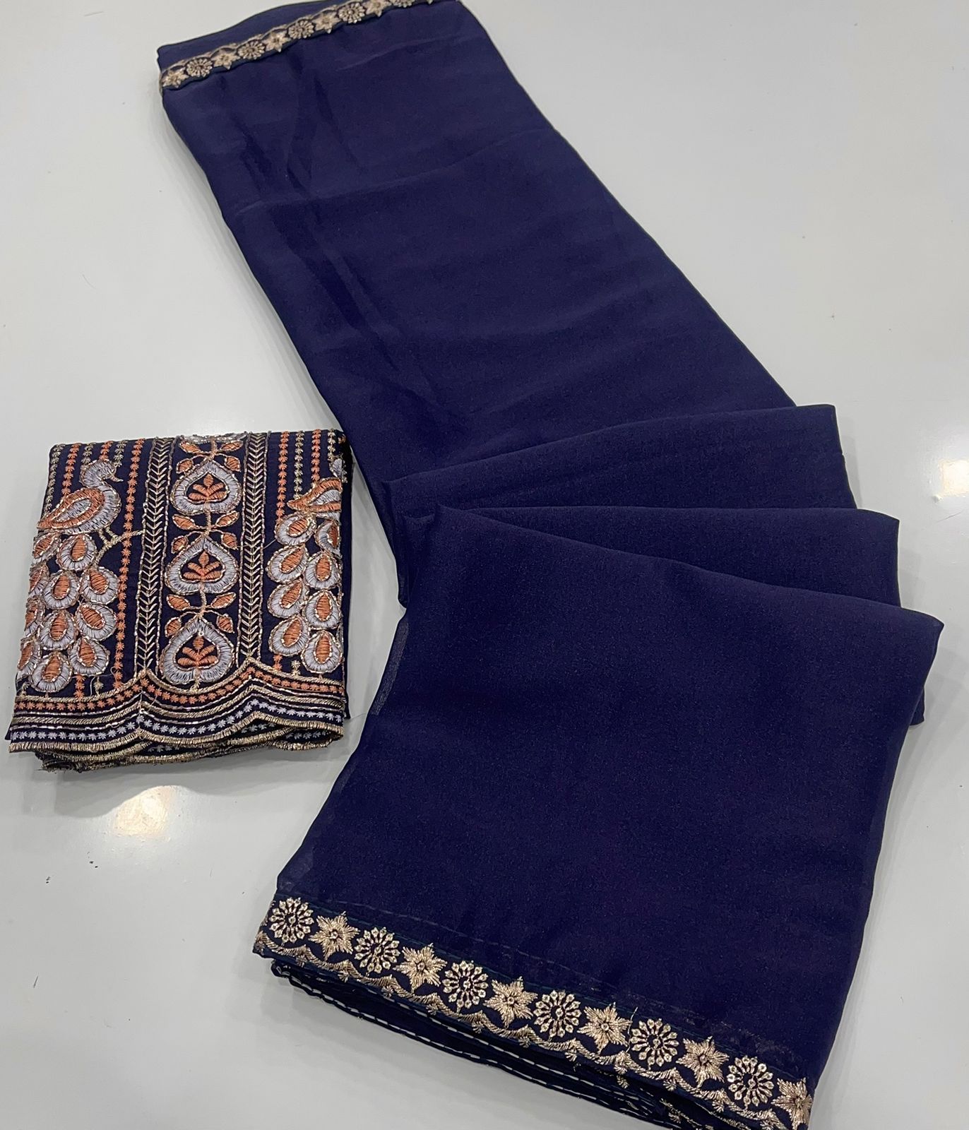 Elegant Rangoli Silk Saree with Multi Embroidery & Sequins Work Designer Blouse – Festive & Party Wear
