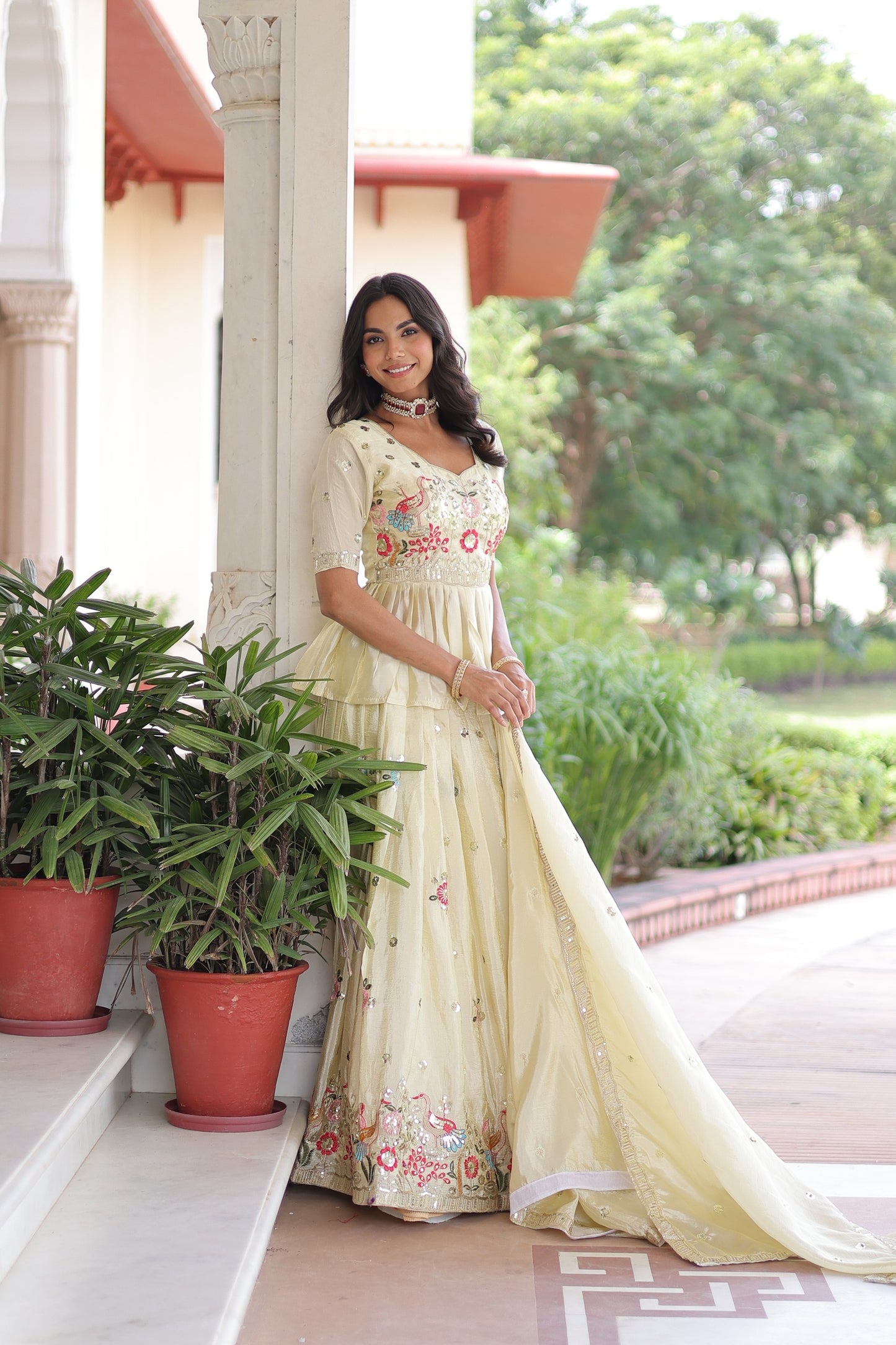 Premium Designer Sequins Embroidered Readymade Bridal Lehenga Choli Set