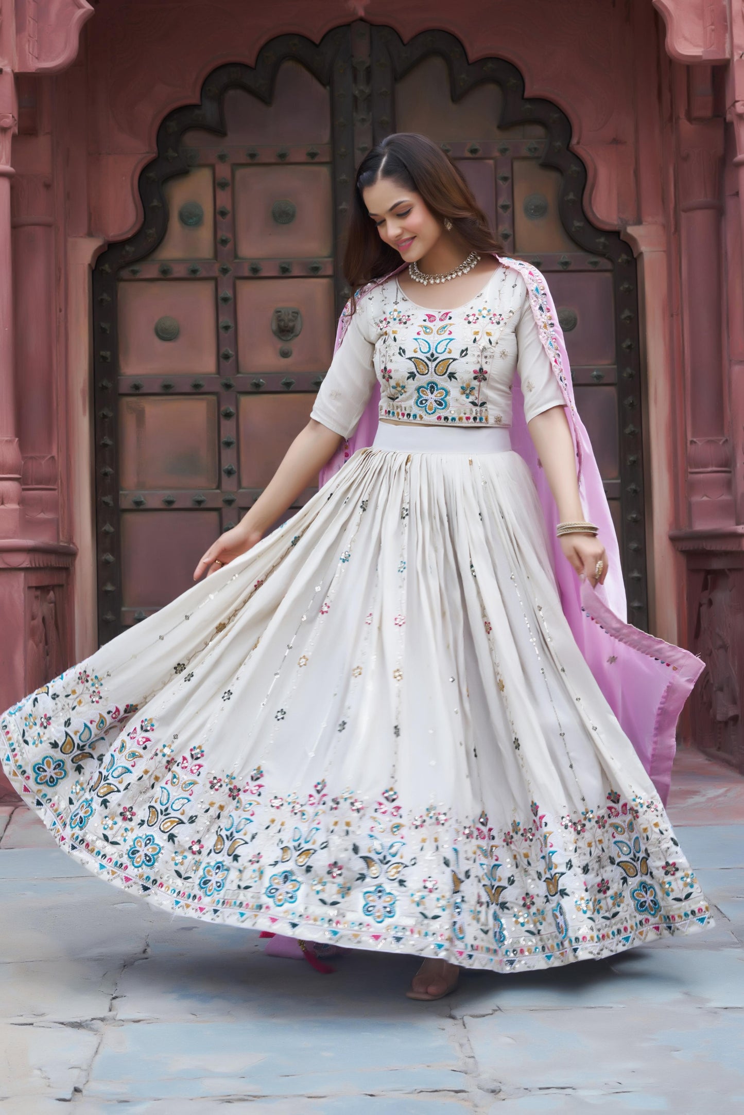 Tissue Silk Festival Lehenga Set
