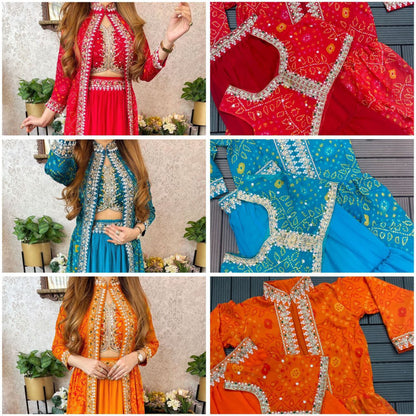 New Super Trending Party Wear Shrug Lehenga Set