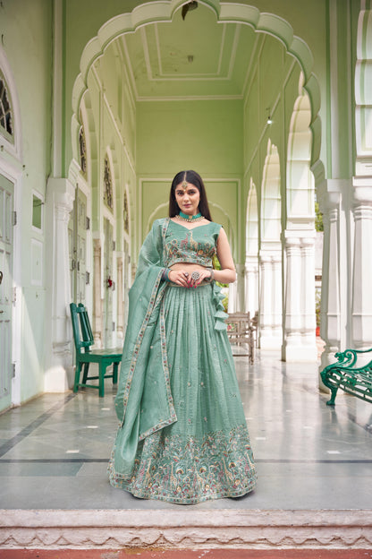 Gold Crush Embroidered Lehenga Set