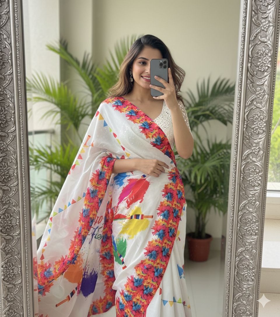 Handloom Tussar Silk Kalamkari Saree