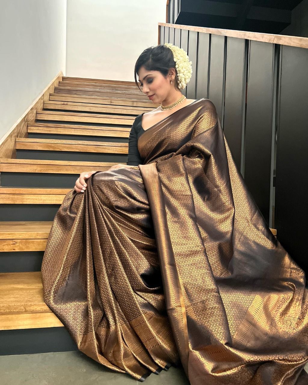 Brown Silk Saree