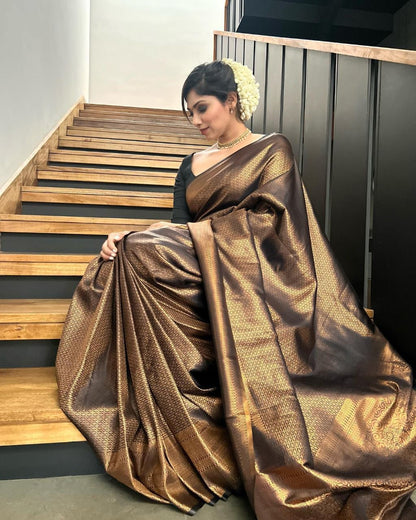 Brown Silk Saree