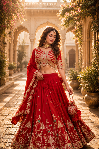 Designer Wedding Collection Lehenga Choli with Heavy Embroidery Work