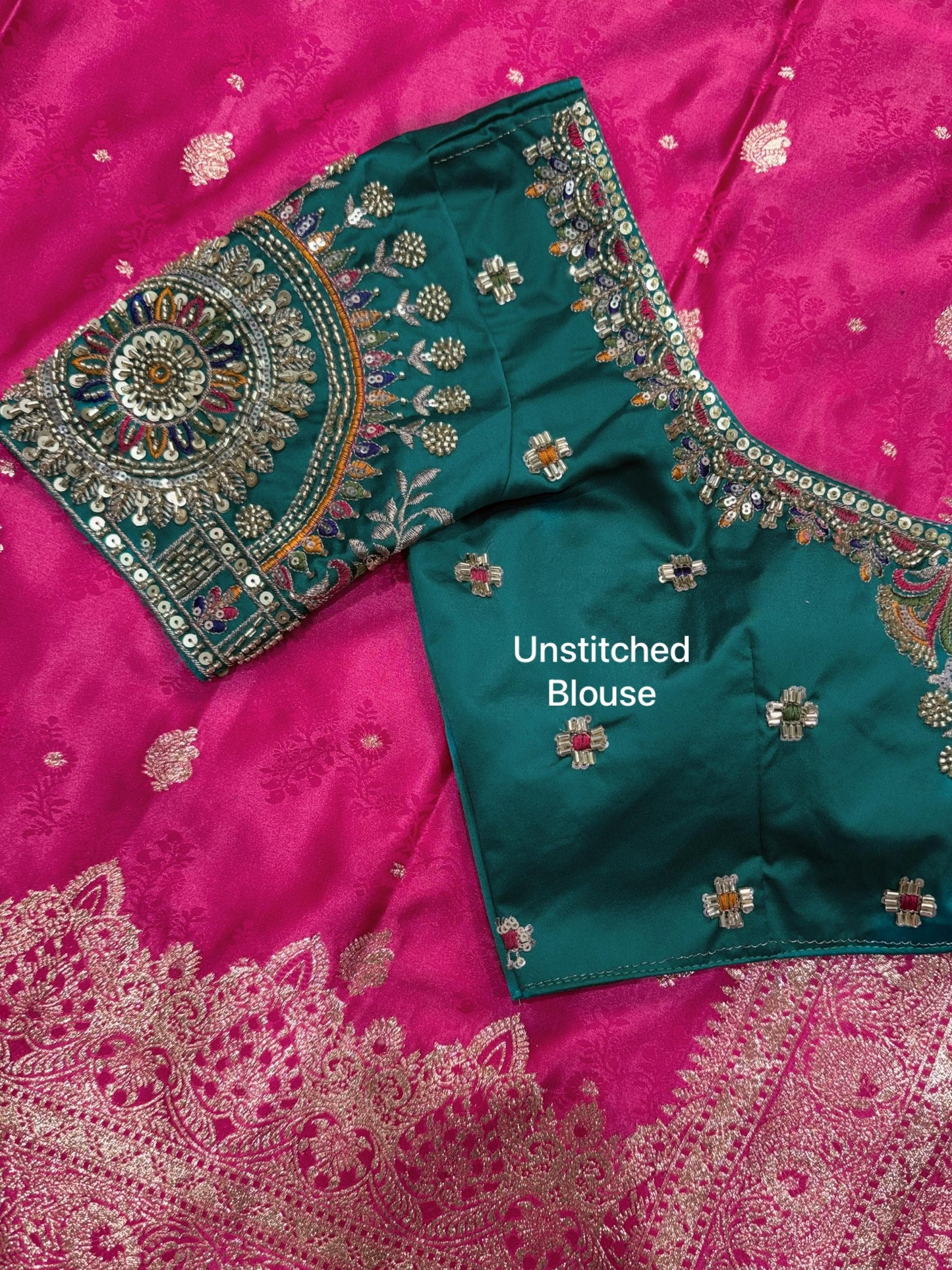 Maharani Banarasi Satin Silk Saree with Handwork Blouse