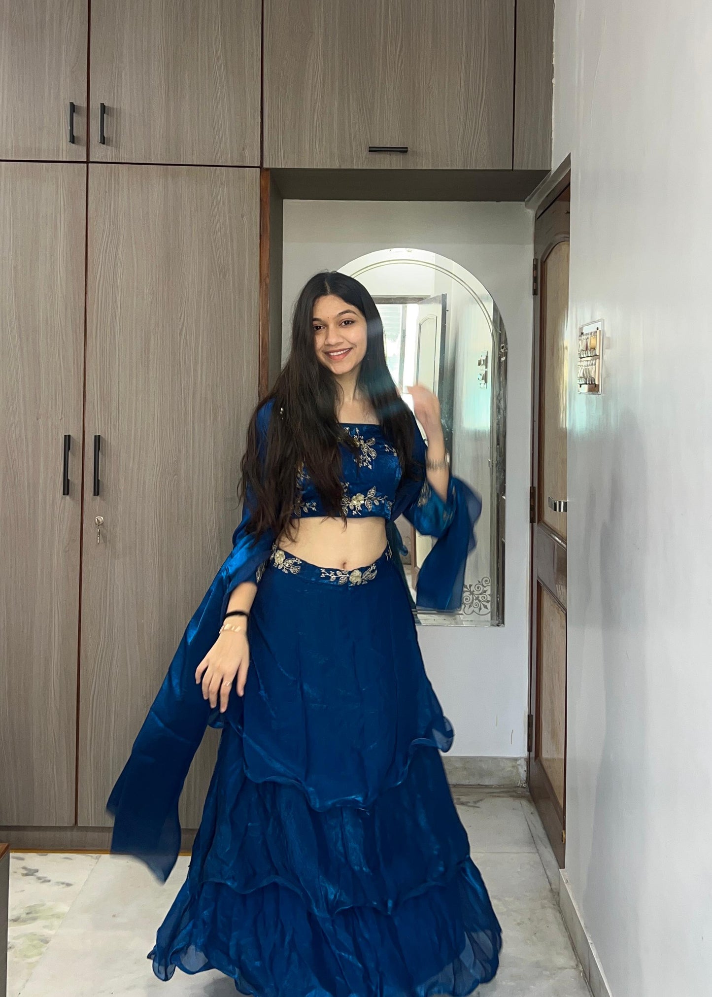 3-Piece Party Wear Lehenga Set