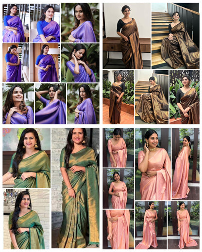 Peach Silk Saree