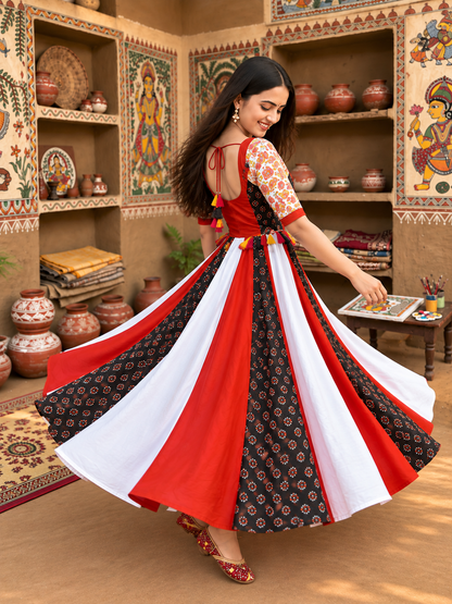 Navratri Special Cotton Kediyu Lehenga Set | Garba Chaniya Choli