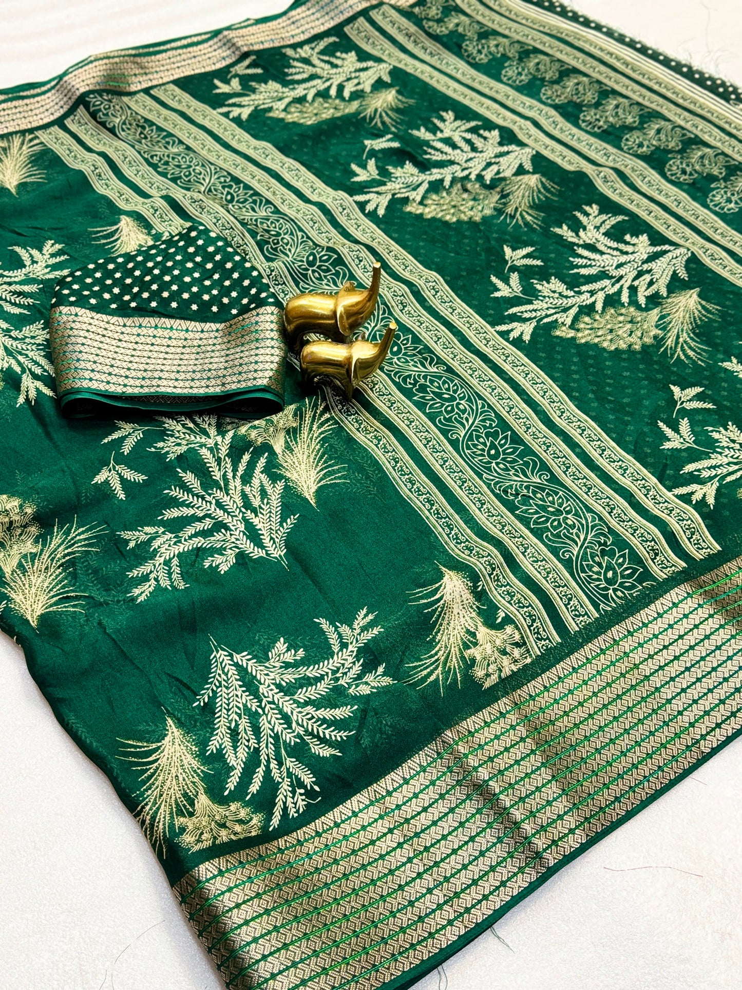 Graceful Floral Woven Saree