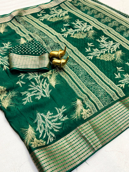 Graceful Floral Woven Saree