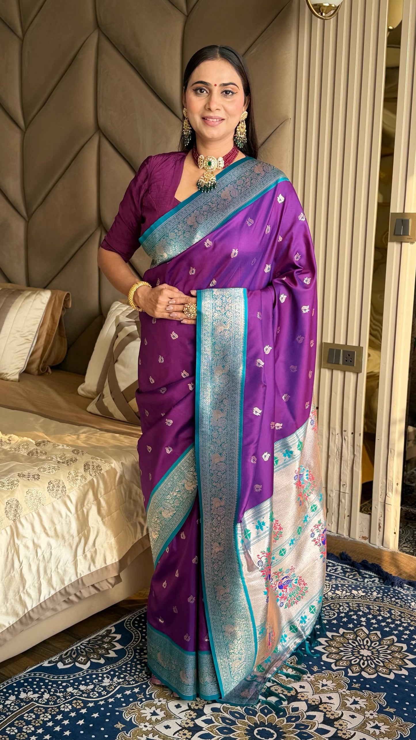 Paithani Silk Peacock Border Saree