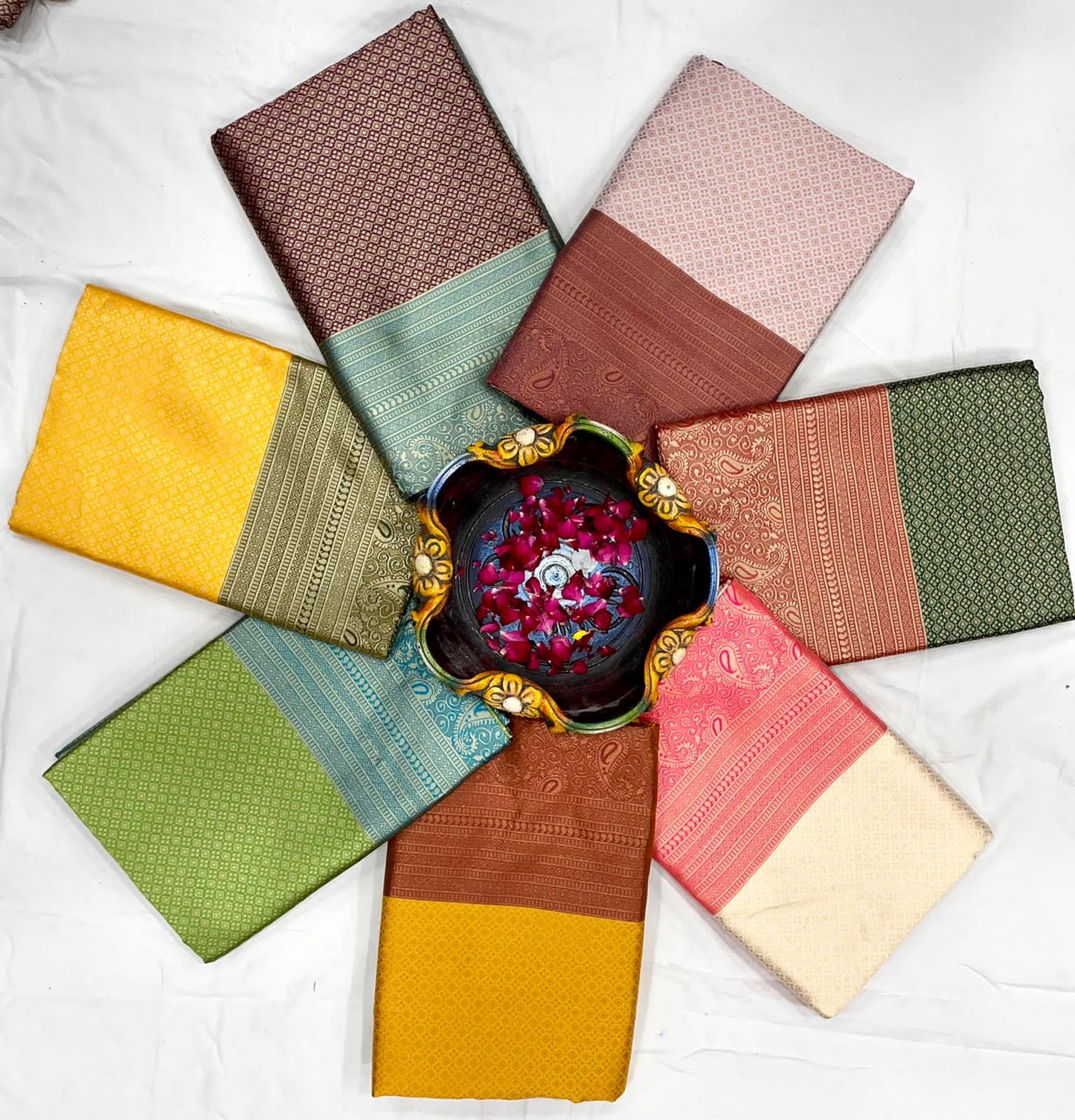Green Blue Silk Saree