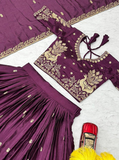 Festival Wear Chinon Lehenga Choli Set