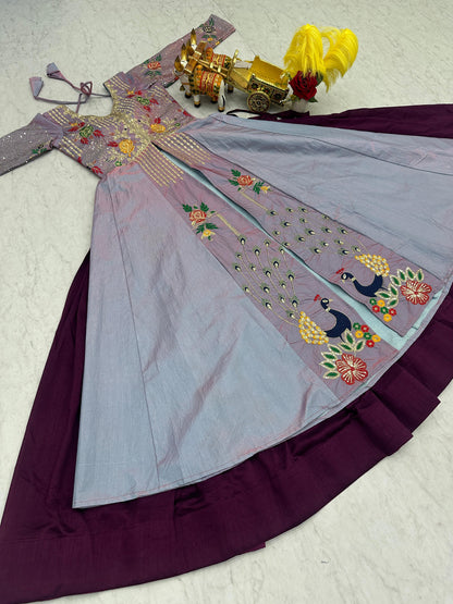 Peacock Embroidered Lehenga Choli