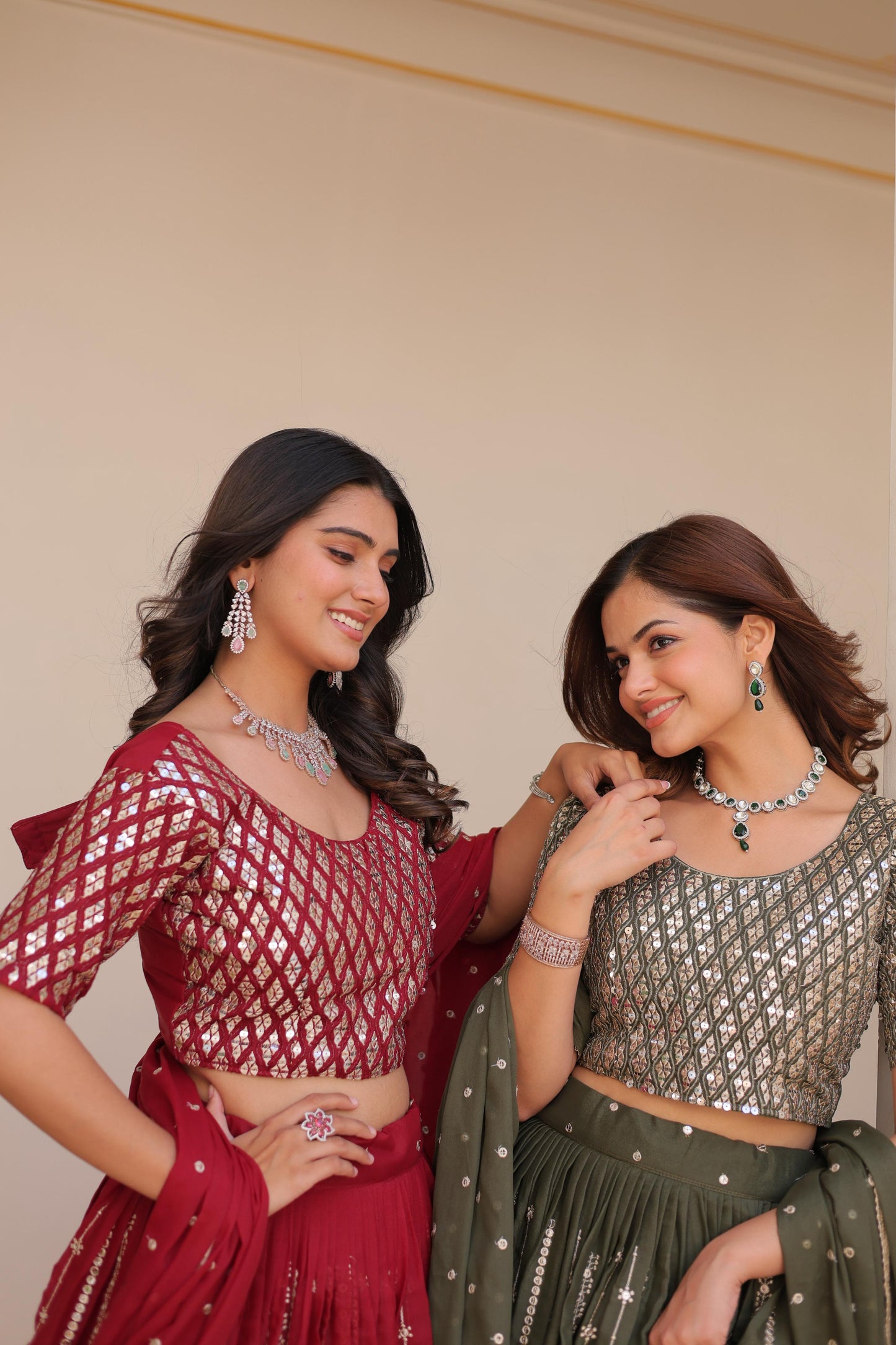 Wedding Special Star Georgette Embroidery Sequence Lehenga Choli Set | Fully Stitched