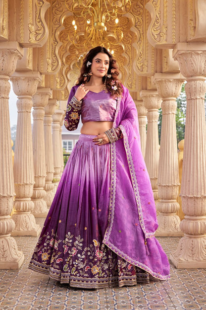 Gold Crush Embroidered Lehenga Choli Set