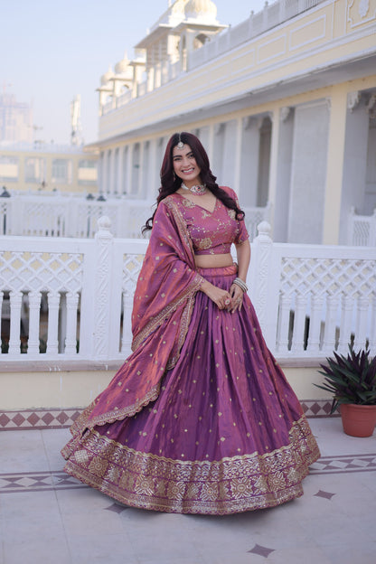 YSL Silk Embroidered Lehenga Choli Set