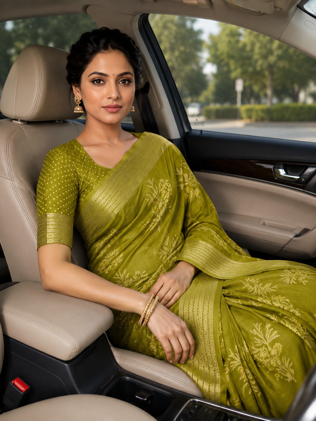 Graceful Floral Woven Saree