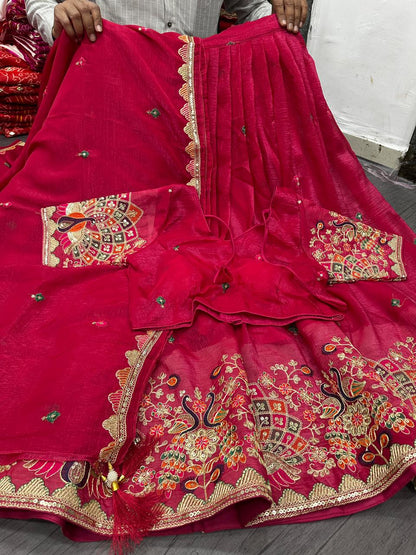 Festival Star Tissue Silk Lehenga Choli Set