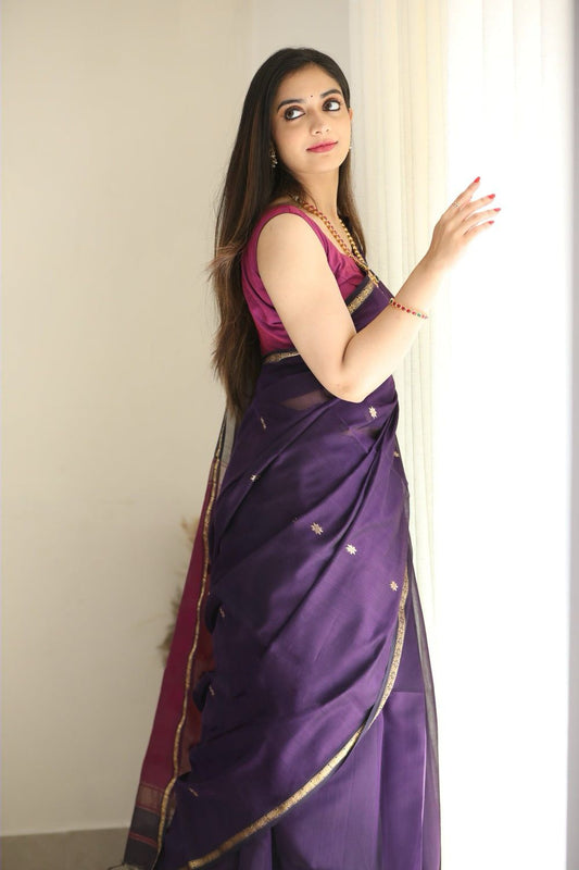 Purple Festive Saree