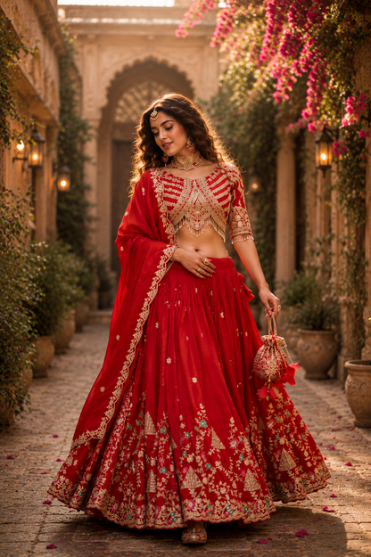 Designer Wedding Collection Lehenga Choli with Heavy Embroidery Work