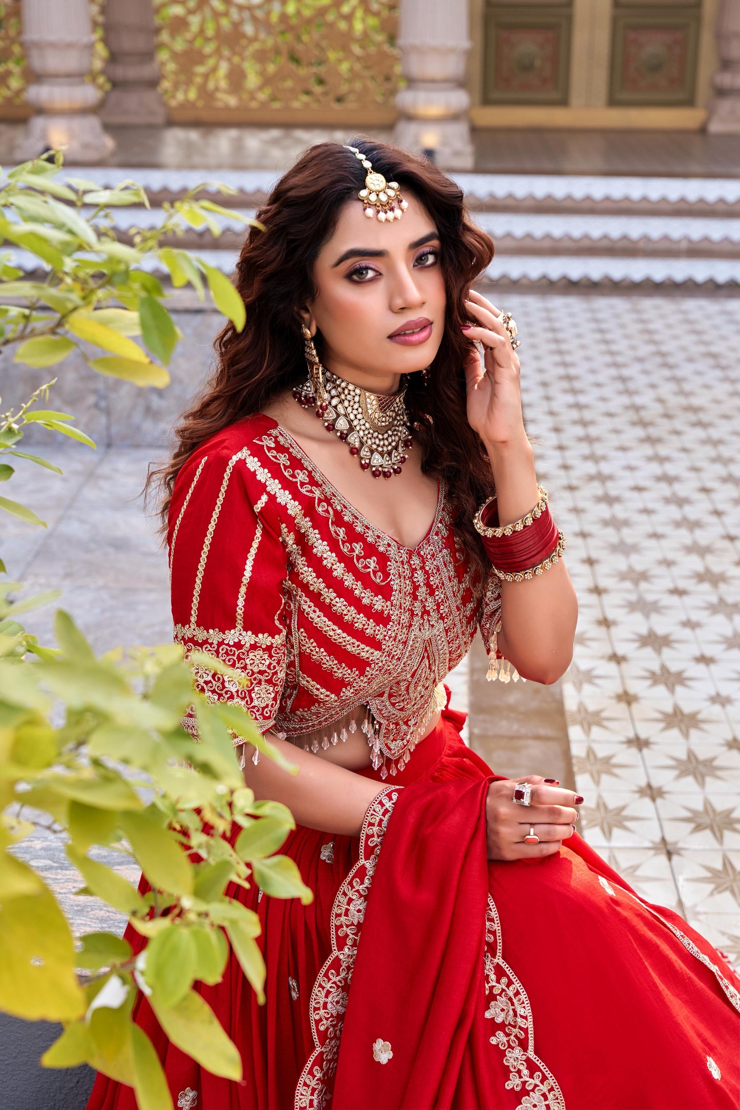 Heavy Embroidery Wedding Lehenga Choli