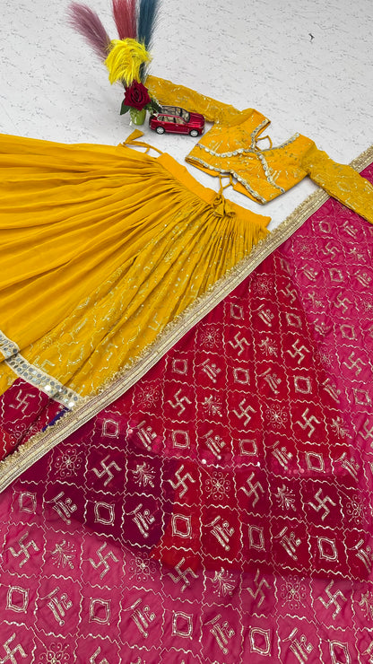 Navratri Special Heavy Embroidery Lehenga Choli Set