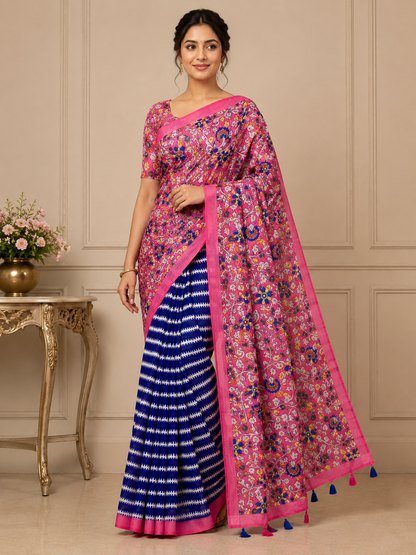 Rangriti – Soft Linen Cotton Printed Saree