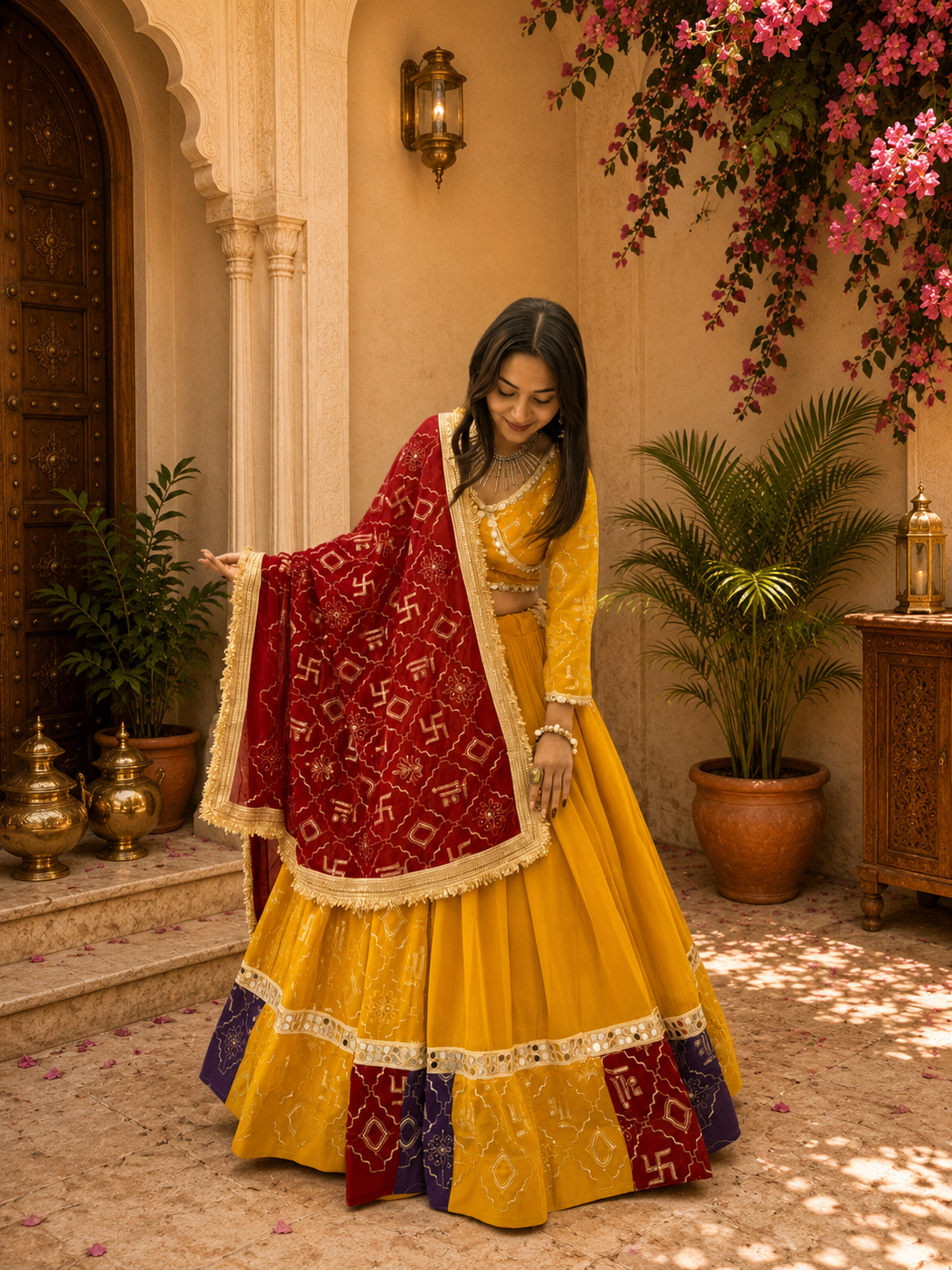 Navratri Special Heavy Embroidery Lehenga Choli Set